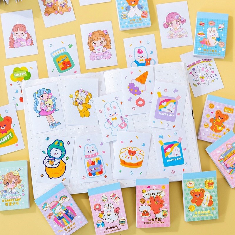 Quyển 24 tờ sticker trang trí loại nhỏ