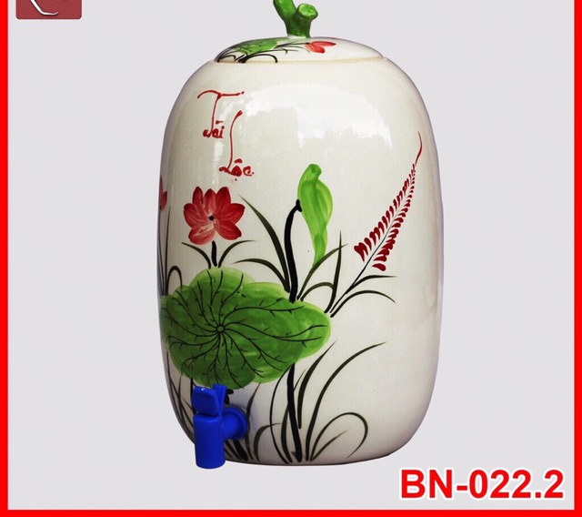 Sale chào hè : Bình đựng nước men màu sứ Bát tràng