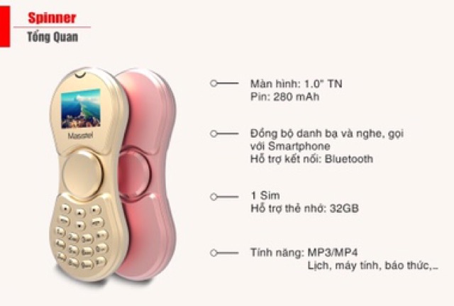 ĐT Masstel Spinner - BH 1 Năm | BigBuy360 - bigbuy360.vn