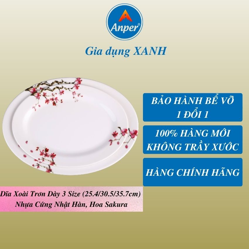 Đĩa dĩa nhựa melamine ANPER cao câp A5 dùng gia đình và nhà hàng sang trọng an toàn