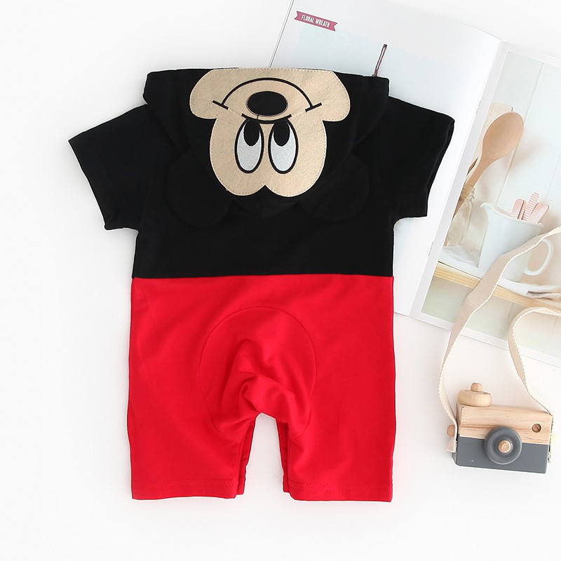 Áo liền quần hoodie in hình hoạt hình cho bé trai