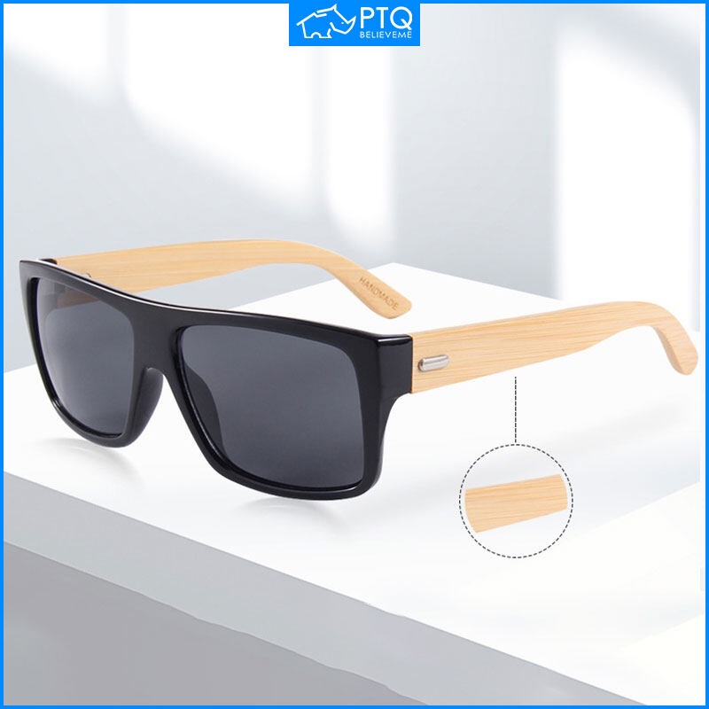 Kính Mát Gọng Vuông Lớn Bằng Gỗ Tre Nhiều Màu Sắc Thời Trang Dành Cho Nam Và Nữ