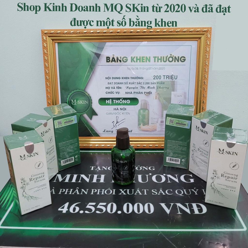 Serum thay da nhân sâm MQ Skin chính hãng Mq skin tái tạo da nhân sâm Mq Skin giúp ngăn ngừa nám tàn nhang và mụn