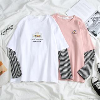 Áo Thun Tay Dài Phối Sọc