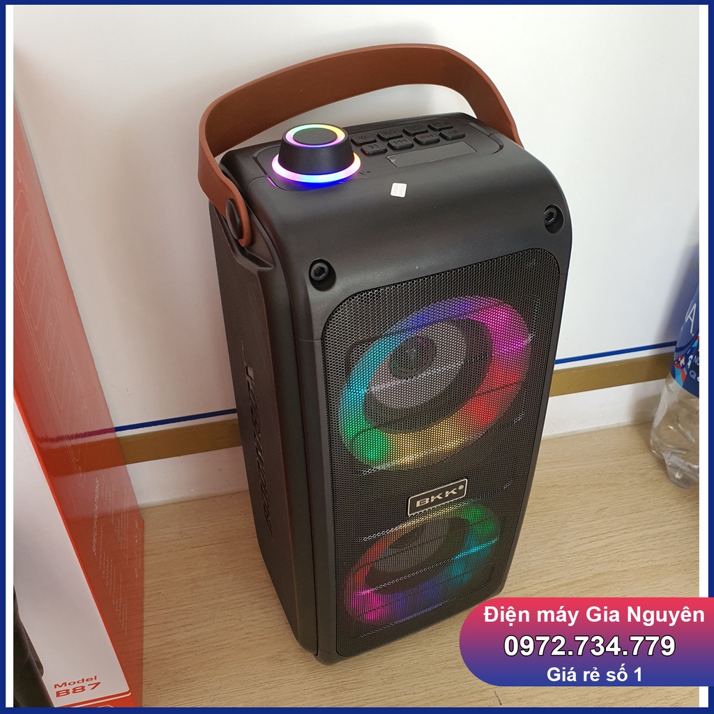 Loa bluetooth Karaoke BKK B87  tiếng Bass siêu trầm, âm thanh to chuẩn có đèn Led nhấp nháy