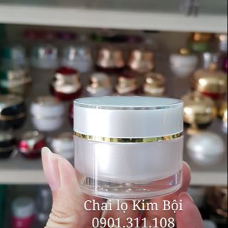 Hủ đựng kem face tròn trắng