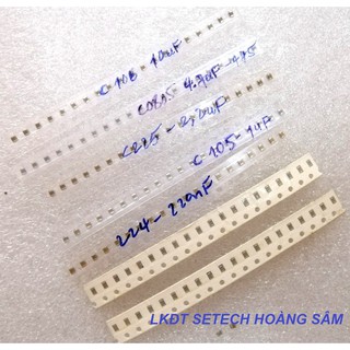 Tụ dán 0805 SMD (20 con) các trị số 10pF~1nF