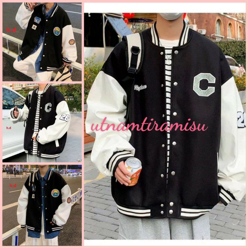 Áo Bomber Khoác Nam nữ Unisex Ngôi Nhà chất nỉ vs gió ko xùThời trang thu đông BasicJacket bóng chày  giữ nhiệt