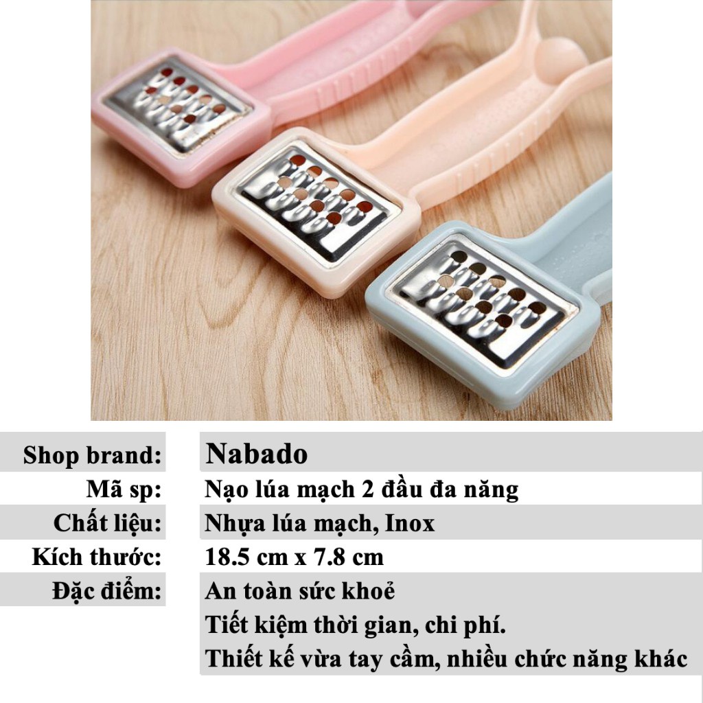 Nạo Rau Củ 2 Mặt Đa Năng Bằng Nhựa Lúa Mạch 88235 SHOP SIÊU RẺ 88