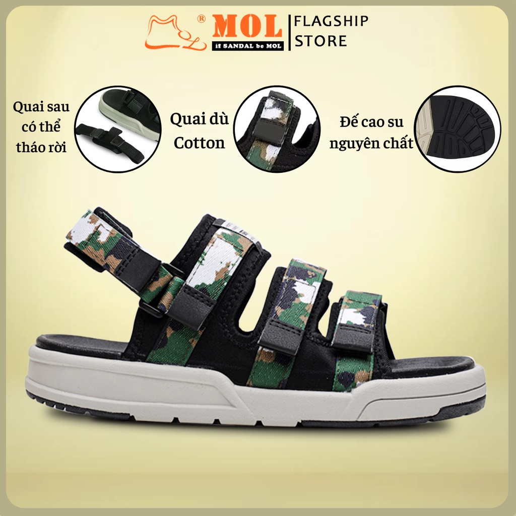 Giày Sandal Vento Unisex Nam Nữ 3 Quai Ngang Êm Bền Phù Hợp Đi Học Đi Làm Đi Du Lịch Màu Xanh Lính Mã NV1001