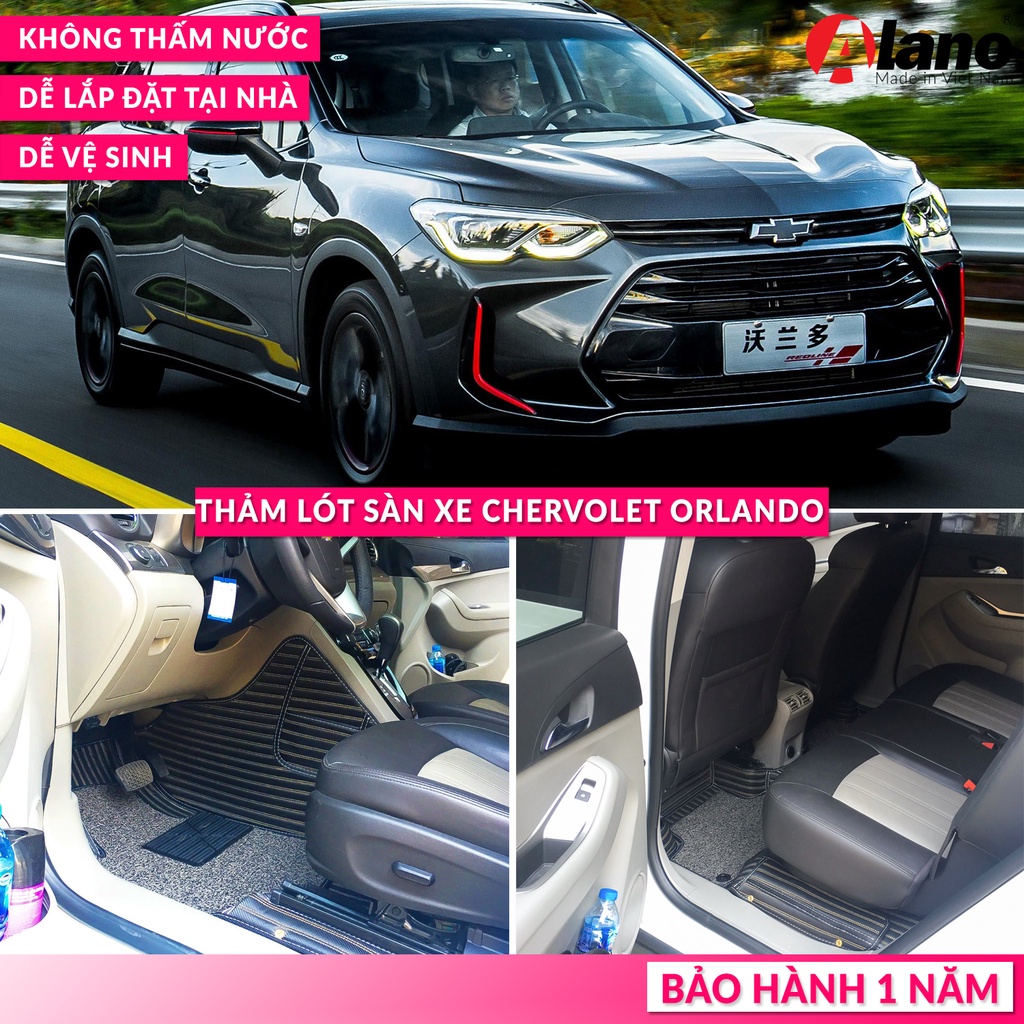 Thảm Lót Sàn Xe Ô Tô CHERVOLET ORLANDO - Chống Nước, Chống bẩn, Dễ Lắp, Bảo Hành 1 Năm