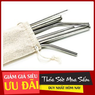 Ống Hút Inox 304 thép không gỉ, tái chế sử dụng, thân thiện môi trường