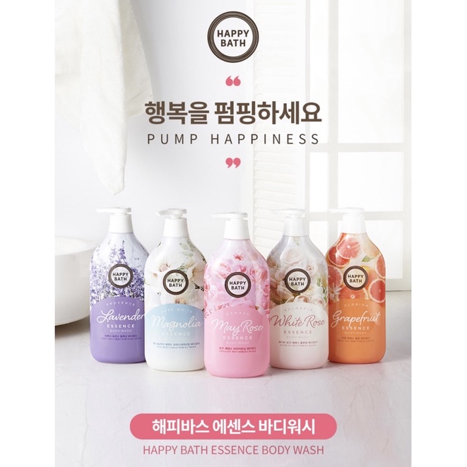 Chai 200ml Sữa tắm HAPPY BATH dưỡng ẩm dịu nhẹ Body Wash cho cả gia đình Hàn Quốc