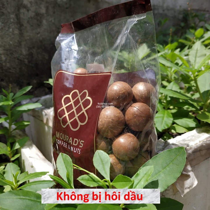 Hạt Macca Úc Loại 1 Nứt Vỏ Túi 500g Thương hiệu Mourad's tốt cho Thai phụ, Trẻ em, Người lớn tuổi, giúp giảm cân