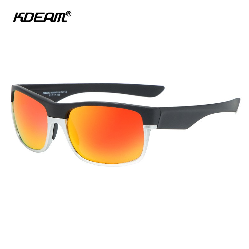 KDEAM classic square polarized sunglasses ultra light tr90 outdoor sports glasses real film HD lens KD189