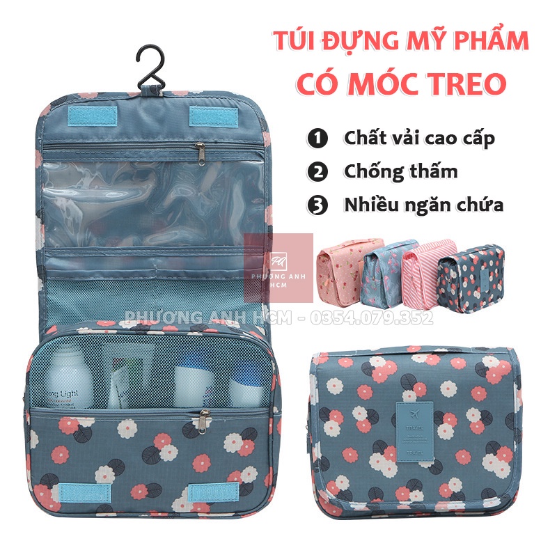 Túi Đựng Mỹ Phẩm, Đồ Trang Điểm - Có Móc Treo - Chống Thấm Nước/ Túi Đựng Đồ Du Lịch Cá Nhân