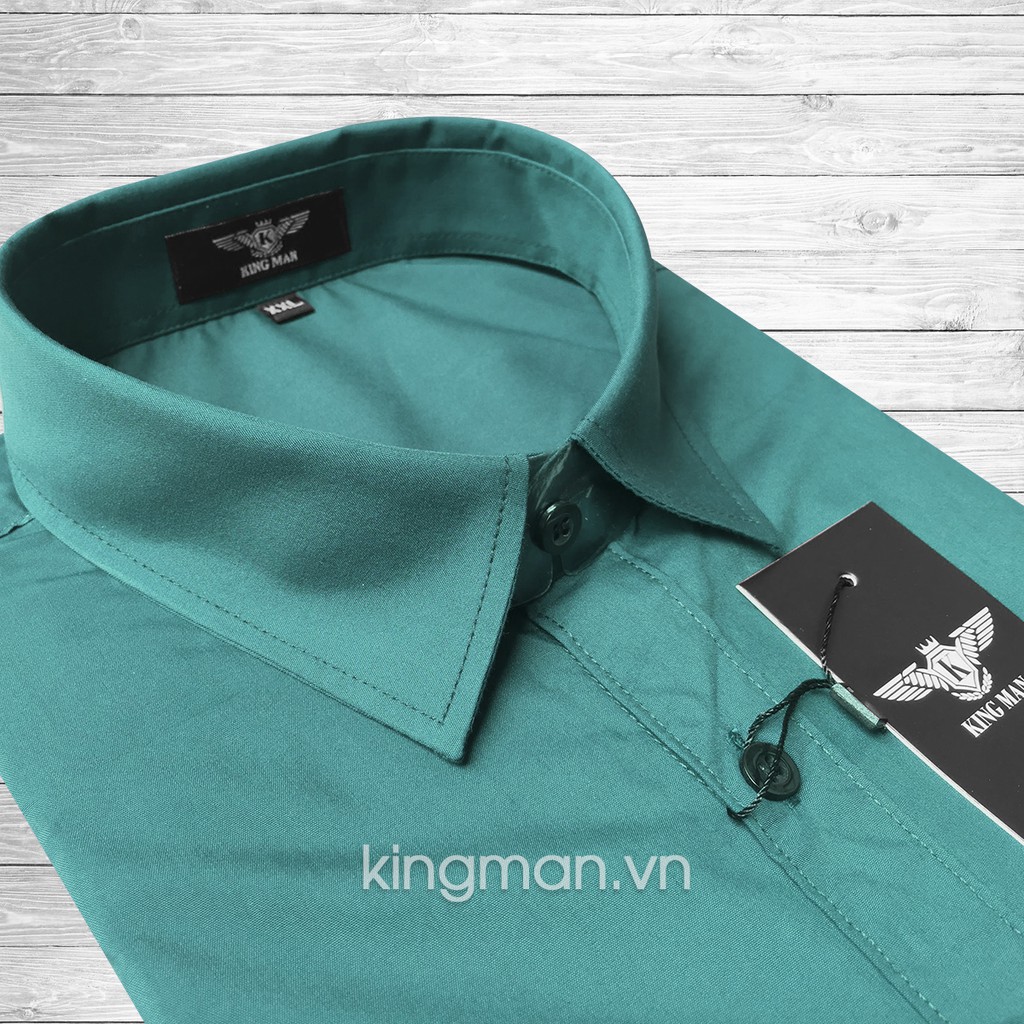Sơ mi lụa trơn xanh xám cực chất | BigBuy360 - bigbuy360.vn