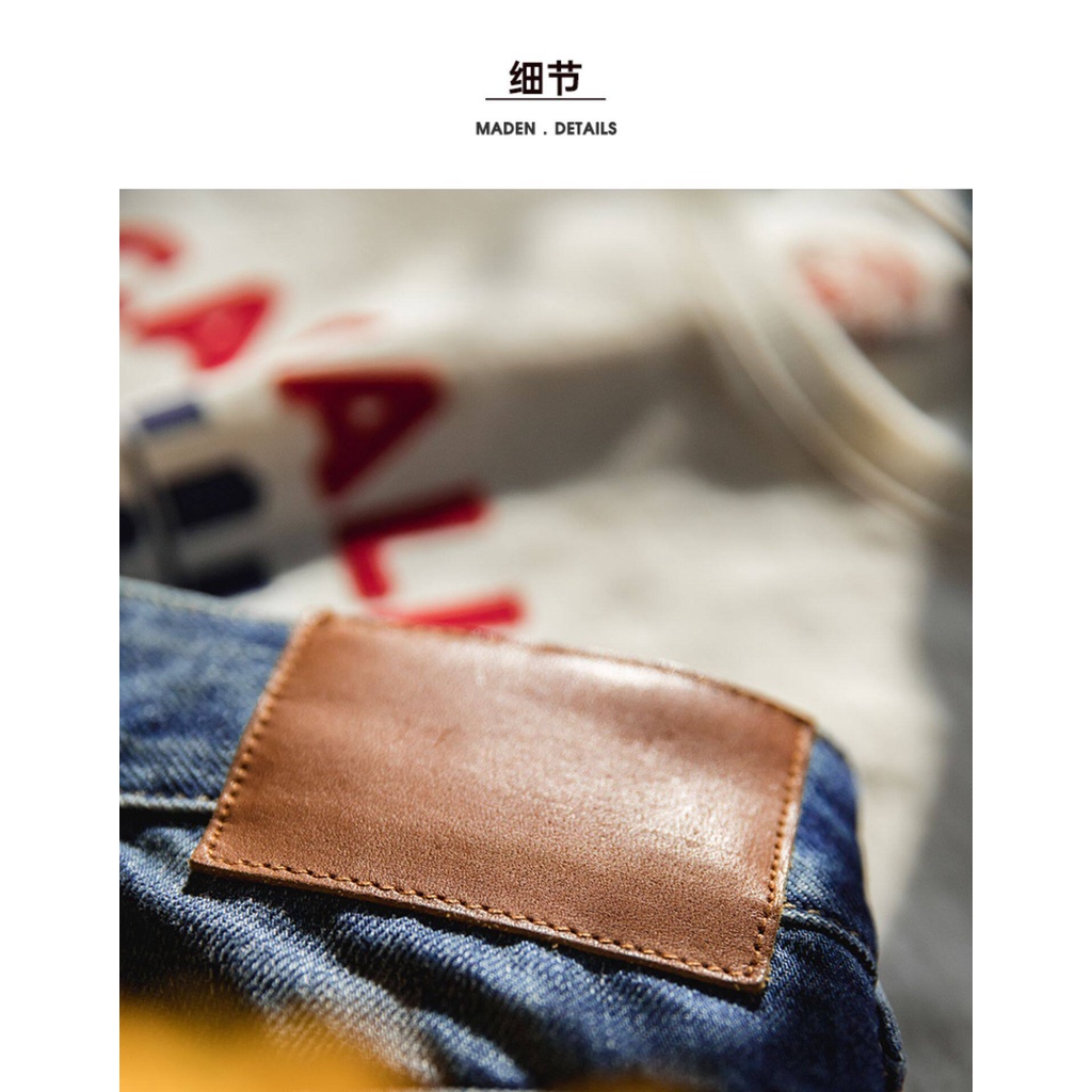 MADEN Quần Jean Rách Dáng Suông Ống Đứng Lưng Vừa Thời Trang Xuân Hè Cho Nữ