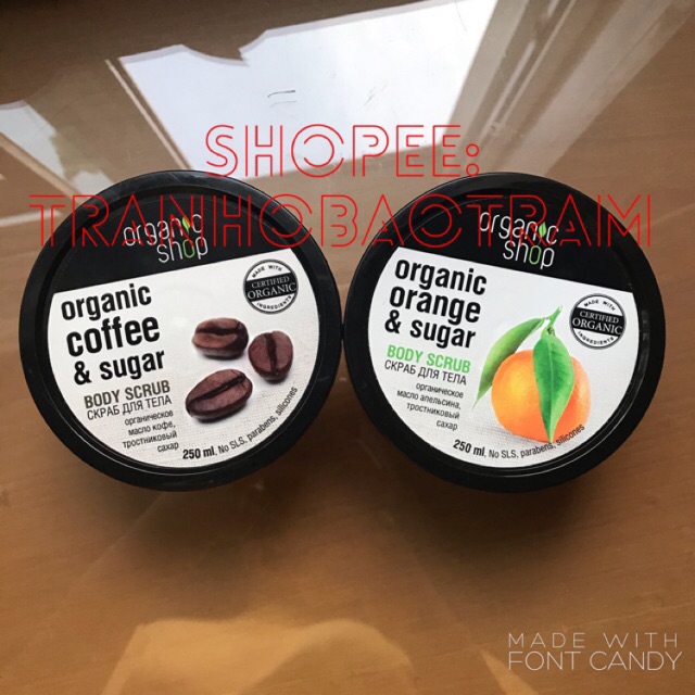 Tẩy Tế Bào Chết Toàn Thân Organic Shop Organic Coffee & Sugar Body Scrub (250ml)