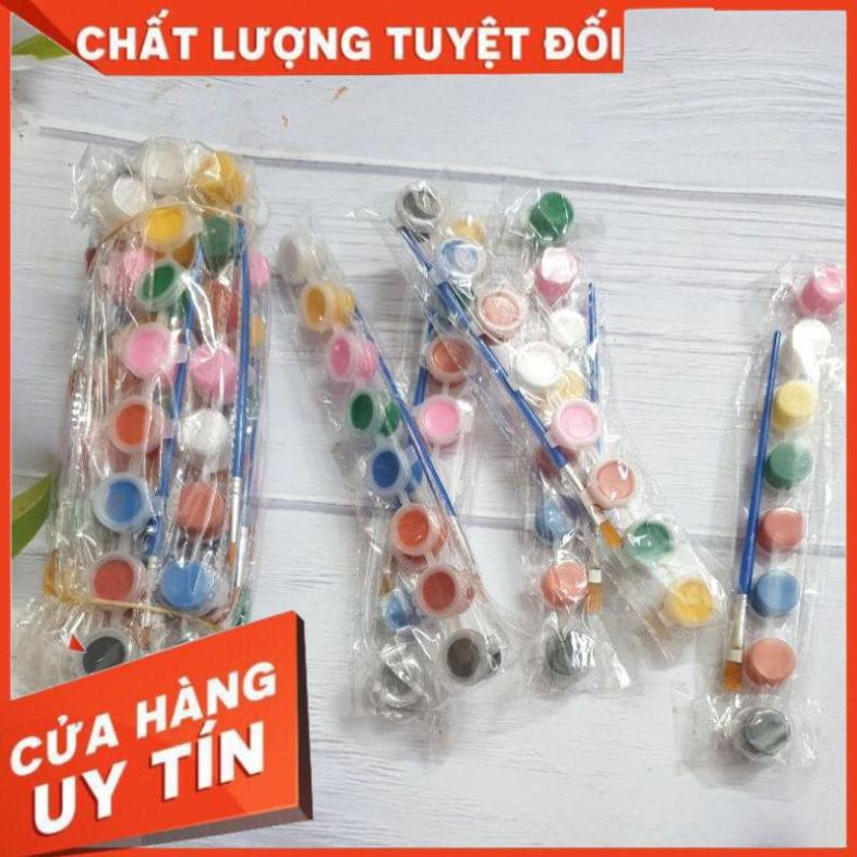 Bộ 8 màu tô tượng 3ml kèm 1 bút lông cọ vẽ