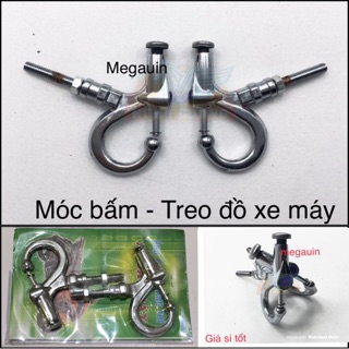 MÓC BẤM TREO ĐỒ XE MÁY, XE ĐẠP (GIÁ 1 CẶP)