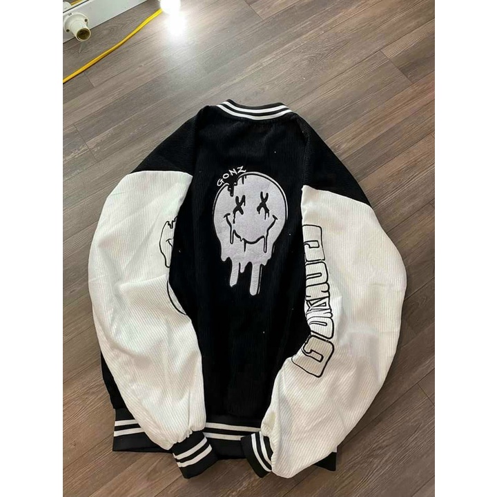 Áo khoác nhung logo thêu chữ G bao đẹp - Shop3nunisex