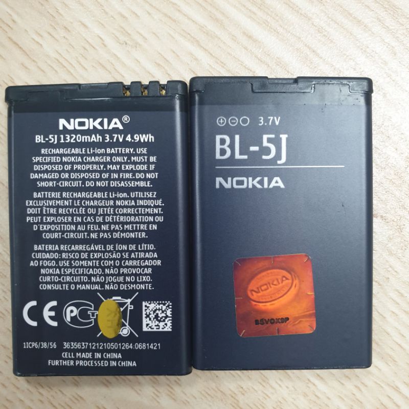Pin nokia BL 5J 1320 mAh, zin chuẩn dùng cho máy lumia 520,620,x1,x1-01,C3-00,x6200,N900  - 3AVN