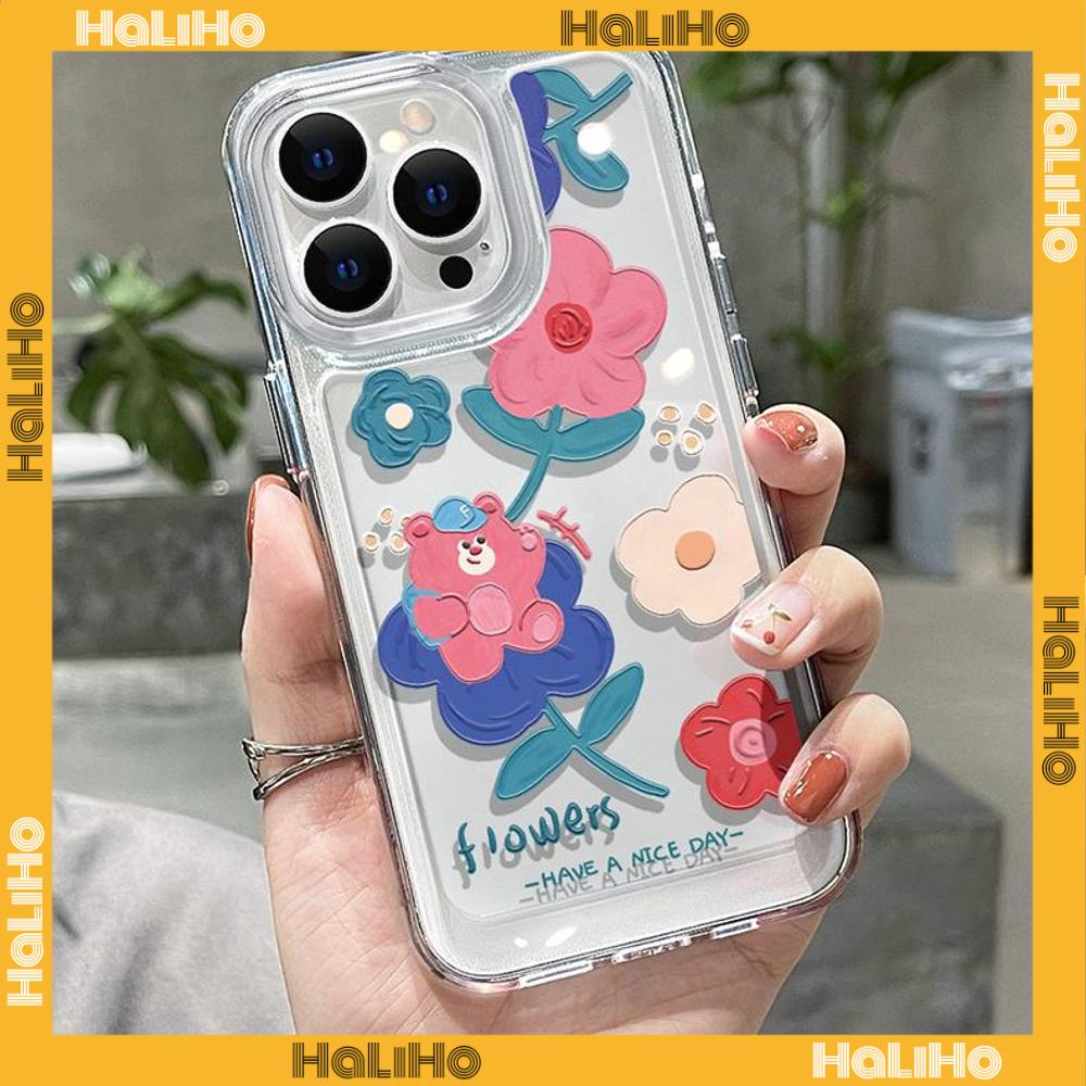 iPhone Case HD Acrylic Hard Case High Clear Metal Button Protection Camera Shockproof Painting Flowers Compatible with iPhone 14 Pro Max 14 Plus 13 Pro Max 12 Pro Max 11 XR 7Plus