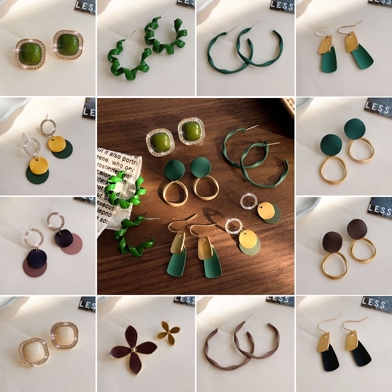 Khuyên Tai Nữ Đính Ngọc Thời Trang Hàn