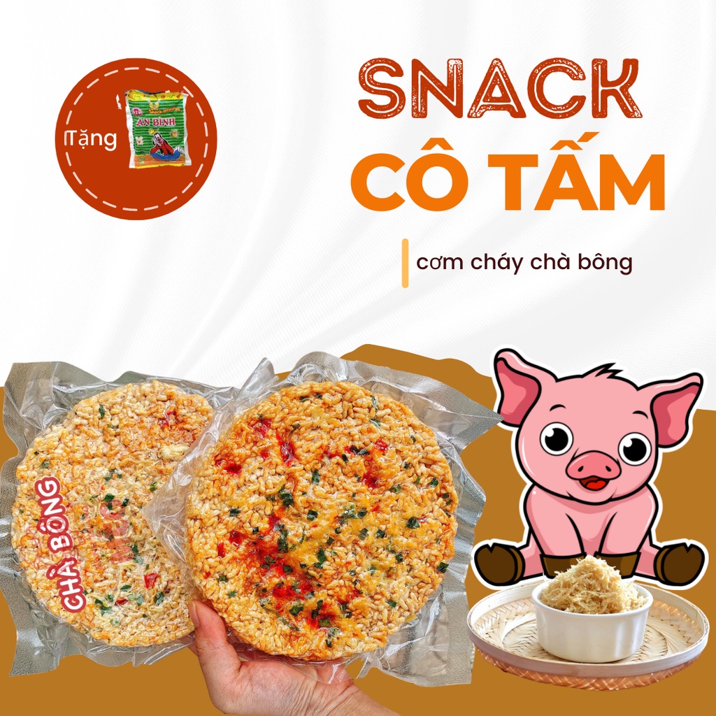 Cơm Cháy Chà Bông Loại 1 tại Hà Nội-Cơm tẩm mắm hành ruôc hút chân không tiện lợi/Snack Cô Tấm