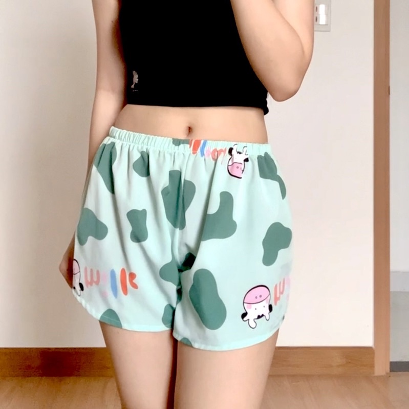 Đầm ngủ Qiny Studio váy ngủ bigsize đồ mặc nhà nữ dễ thương vải lụa tặng kèm quần cùng màu dưới 80kg