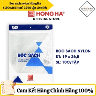 Bọc sách nylon hồng hà 3269 tập 10 chiếc