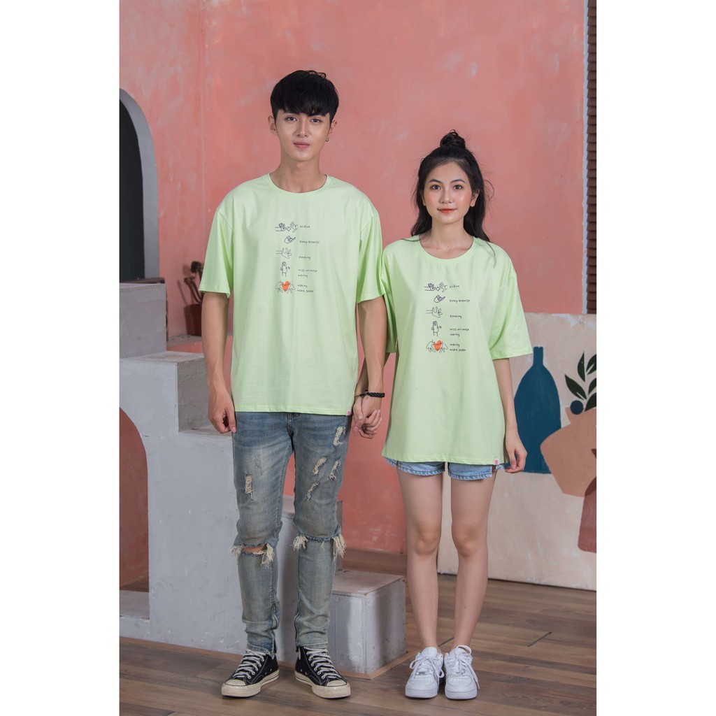 Áo thun xanh chuối trendy câu quote cool ngầu - CTSA20-W