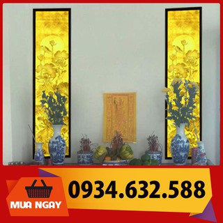 Đèn thờ tranh trúc chỉ in mâu ni, cặp 2 vách 30cm x 120cm , nhiều mẫu để chọn