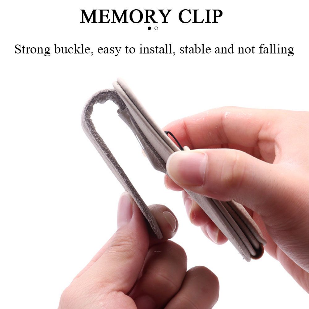 Kẹp giữ mắt kính/thẻ bằng da bò bền bỉ đa năng chất lượng cao cho xe hơi AARON1