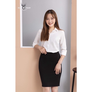 Áo sơ mi nữ tay ngắn công sở đen