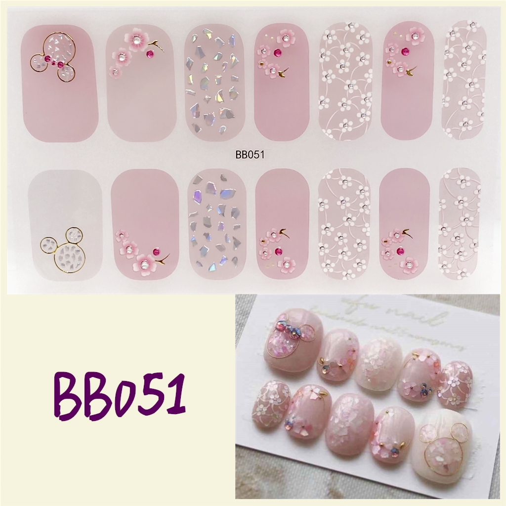 Sticker Trang Trí Móng Tay Nghệ Thuật 3D Bb036-053