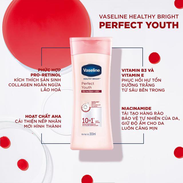 Dưỡng Thể Vaseline Healthy Bright Perfect Youth