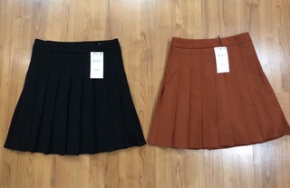[Ảnh thật] Chân váy dạ xếp ly