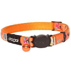 Vòng cổ cho chó mèo  ROGZ NEO CAT COLLAR -CANDY STRIPES (ORANGE) (SMALL)