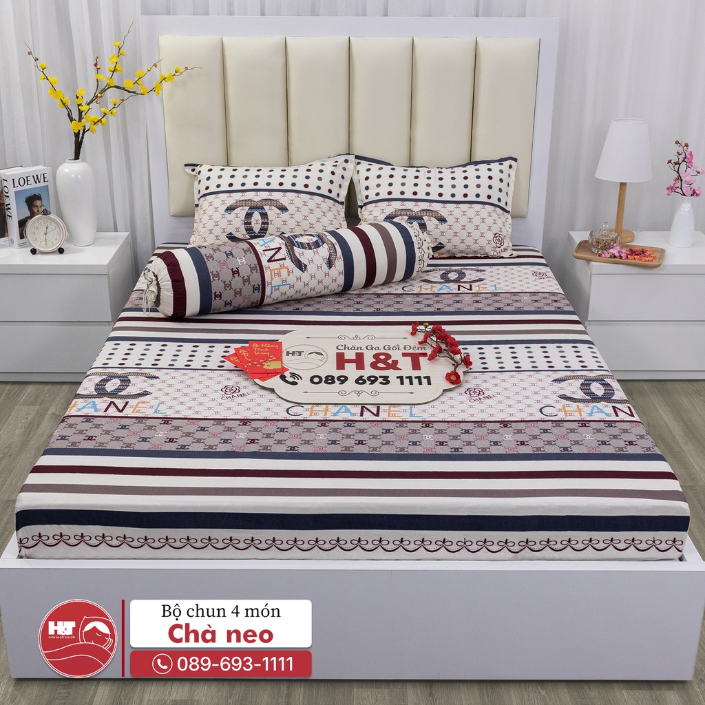 Bộ 4 Món Ga Gối Kèm Vỏ Ôm Cotton polly Họa Tiết Siêu Xinh | BigBuy360 - bigbuy360.vn