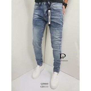 Quần bò nam dày dặn y hình mẫu mới 2018, quần bò nam rẻ shopee,quần jean nam rách, quần jean nam body không xù lông