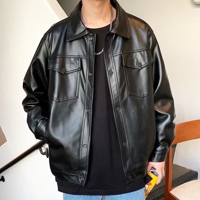 Áo khoác da tay dài phong cách hiphop cá tính sành điệu