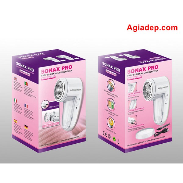 Máy cắt Lông xù quần áo, chăn thảm mini cầm tay Pin sạc tiện dụng Sonax Pro S9966