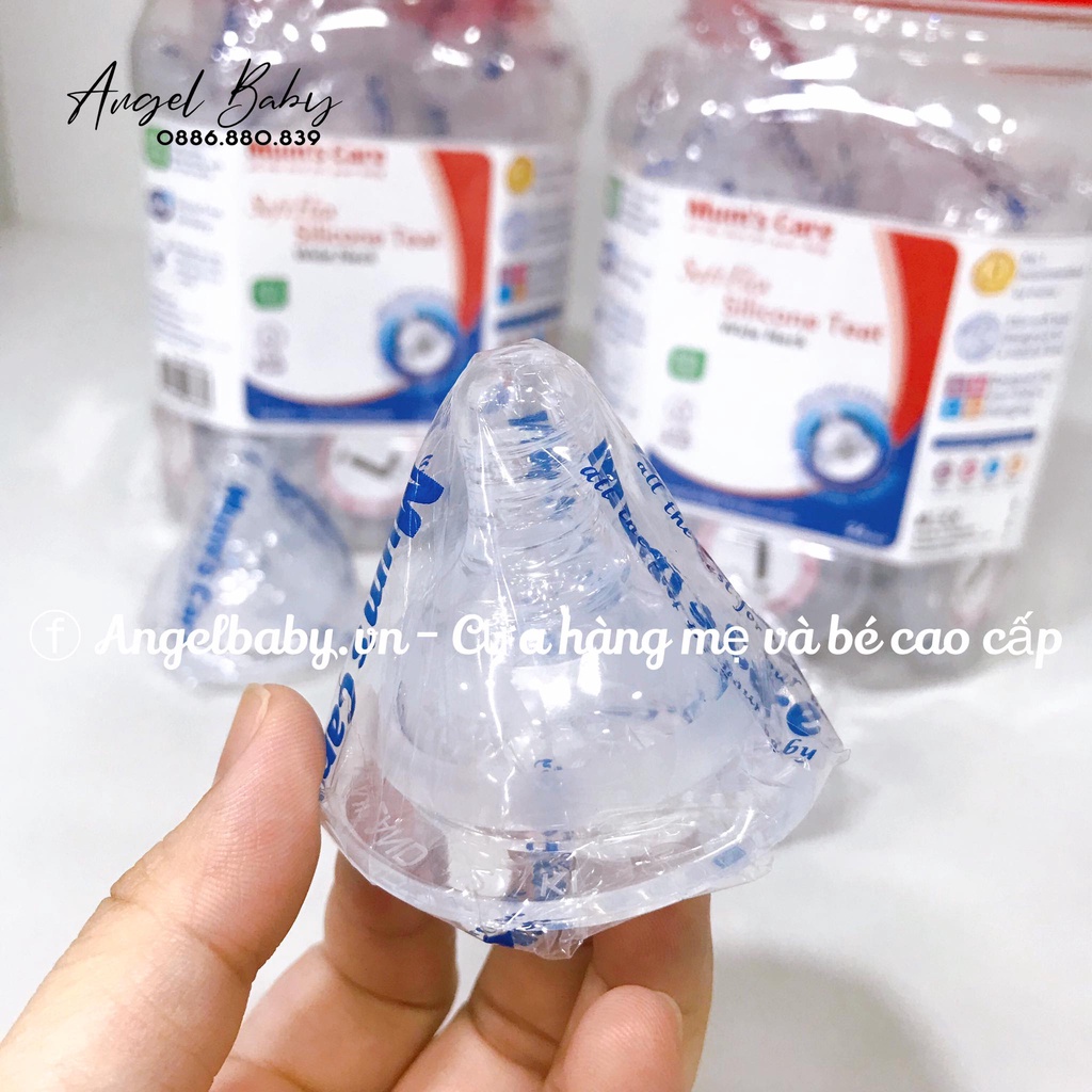 Núm ti silicone cổ rộng Mum's Care không chứa BPA