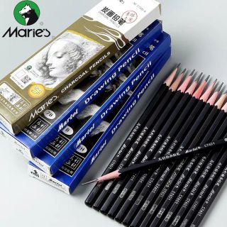 Bút chì vẽ chuyên nghiệp B ~ 14B, HB, 2H, Than mềm, Trung Bình, Cứng