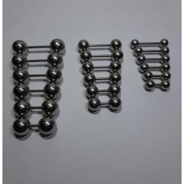 Khuyên tai tạ ngang size 6mm 8mm 10mm 12mm