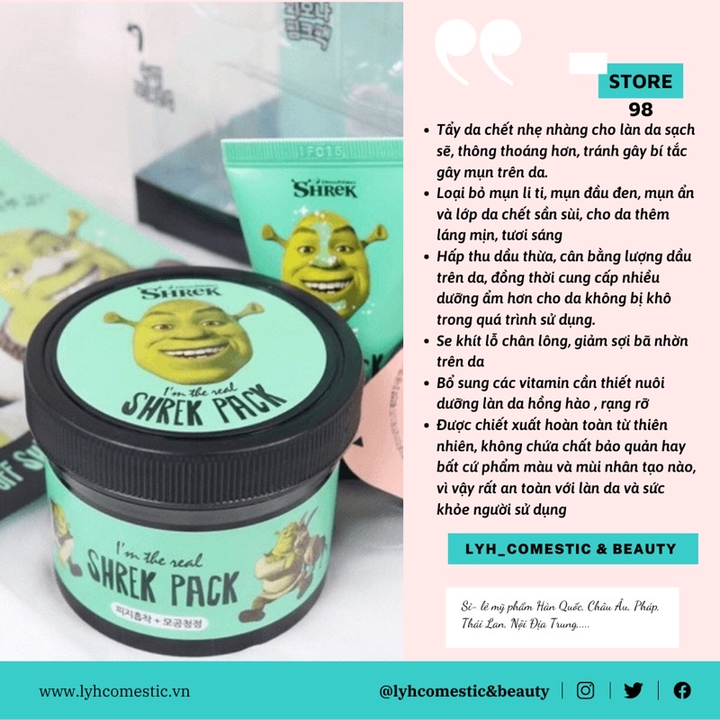 Mặt nạ đất sét Shrek Pack