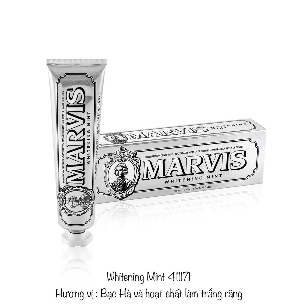 Kem đánh răng Marvis Whitening Mint Làm trắng răng