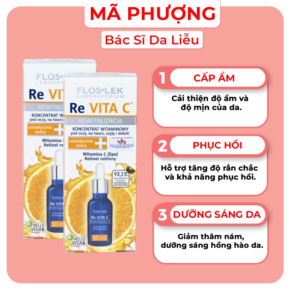 [CHÍNH HÃNG] Tinh Chất Dưỡng Sáng và Trẻ Hóa Da Floslek Re Vita C